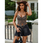 Avidlove Women'S Mesh V-Neck Twist Cami Tops Y2K Sexy Crop Tank Top Summer Going Out Tops