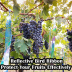 [492Ft] Effective Birds Scare Ribbon, Reflective Flash Reflectors To Keep Pigeons, Hawks, Woodpeckers, Geeses Away From Trees Plants Crops