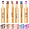 3 Color Eyeshadow Stick In Set Of 6, Long Lasting & Waterproof Creamy Eye Shadow, With Vitamin E Makeup For Day & Night Look, 1.13 Oz