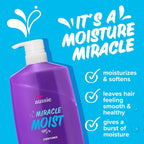 Aussie Miracle Moist With Avocado & Jojoba Oil, Paraben Free Conditioner, 26.2 Fl Oz