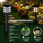 Gigalumi Solar Lights Outdoor Waterproof 12 Pack, Led Garden Decor | Warm White Led Solar Garden Lights Outdoor Decor, 8 Hours Of Landscape Lighting For Garden, House Decor
