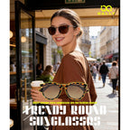 Sunglasses Womens Polarized Sunglasses-Women: Retro Round Sun Glasses with UV400 Protecion Trendy 3 Pack