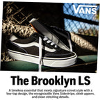 Vans Womens Brooklyn Ls Shoe | Low-Top Sneakers For Everyday Wear, Walking, Work & Fashion