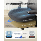 Huanuo Flowlift™ Ergonomic Office Chair With 6D Armrest, Seat Depth Adjustment, Lumbar Support, Quiet Rubber Caster, High Back Mesh Desk Chair With 3D Headrest, Big And Tall Chair For Home Office