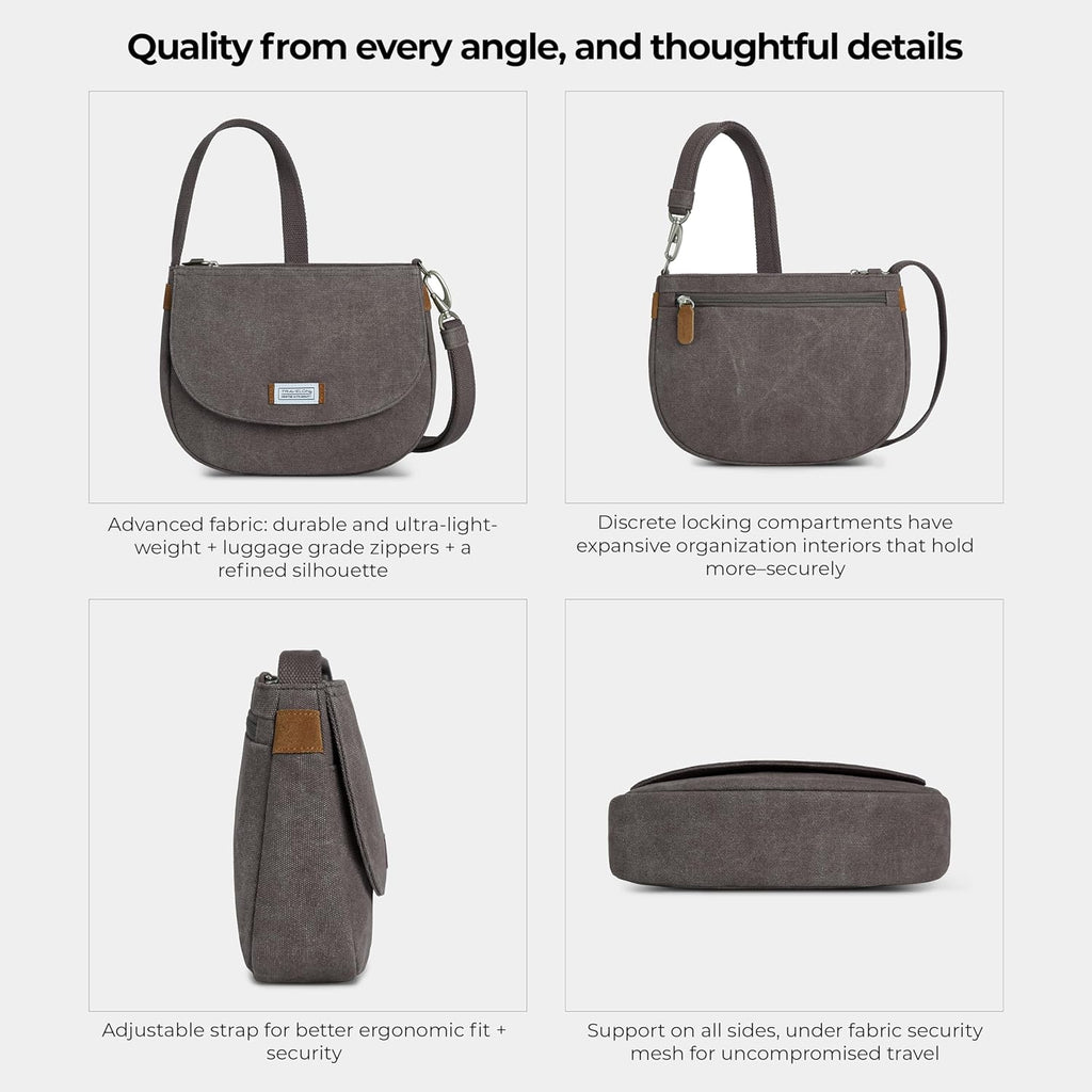 Travelon Anti-Theft Heritage Saddle Crossbody | Anti-Theft