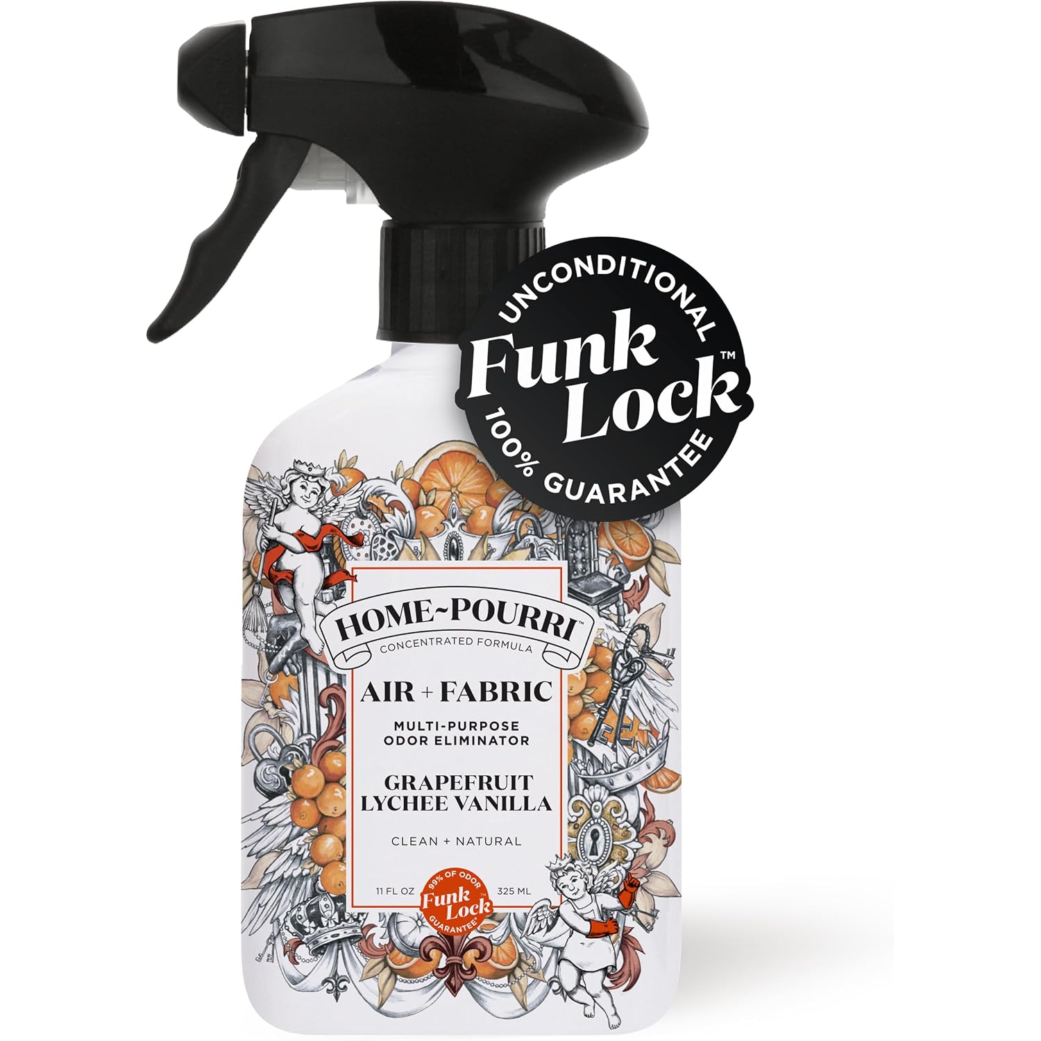 Home-Pourri Air + Fabric Multi-Purpose Odor Freshener Spray, Grapefruit Lychee Vanilla, 11 Fl Oz - Vanilla And Grapfruit Lychee