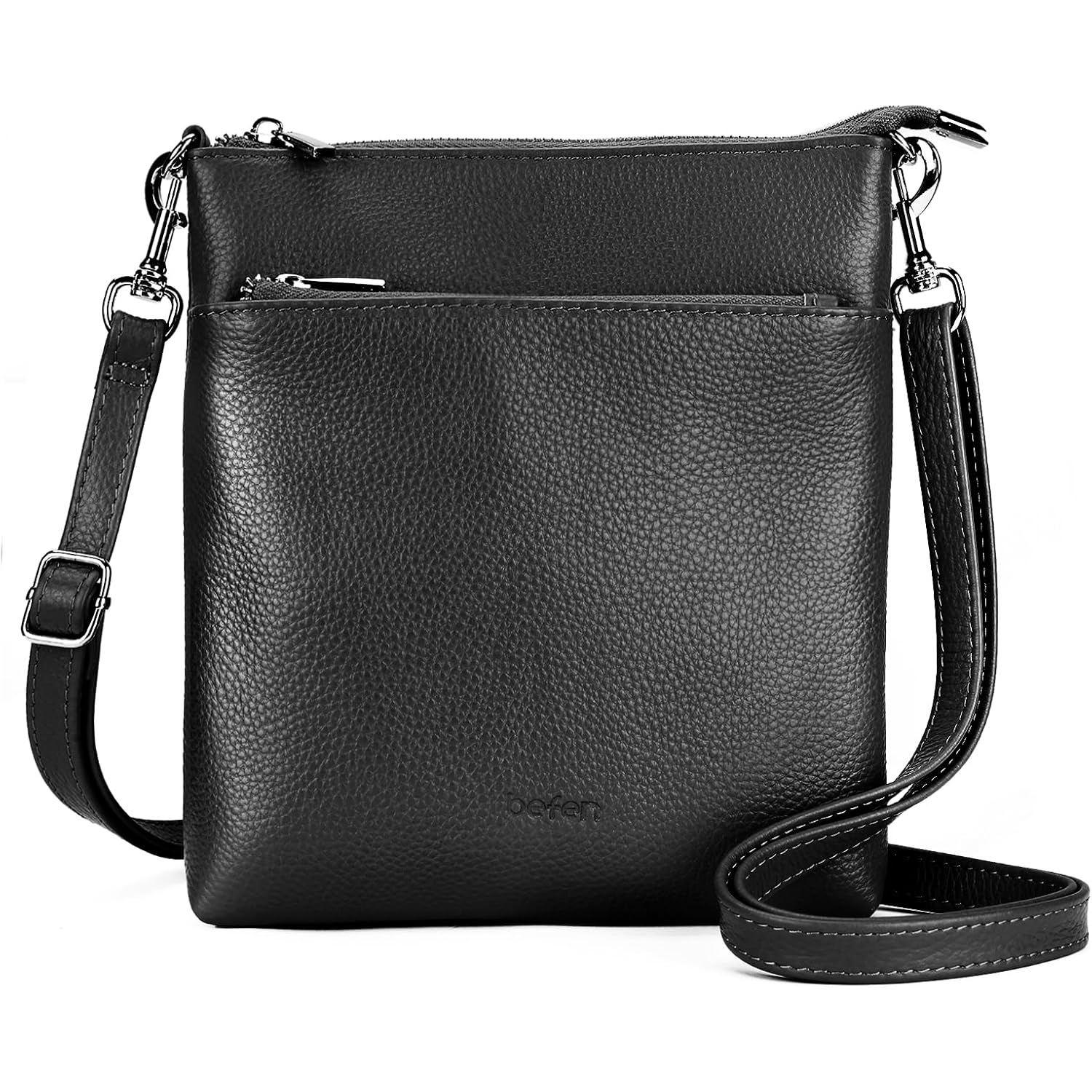 befen Genuine Leather Crossbody Purses for Women Travel Cross Body Bags Lightweight with Adjustable Shoulder Strap