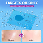 KINESHINE 100P High-Performance Oil Absorbing Sheets for Face - Makeup Friendly Blotting Papers for Oily Skin - Oil Blotting Sheets for Face, Portable Oil Wipes