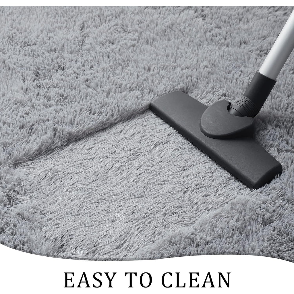 Soft Runner Rugs For Bedroom Living Room Plush Fluffy Rug 2X6 Feet, Shag Furry Area Rug Carpet Non Shedding For Nursery Children Kids Girls Room Home Decorative, Grey