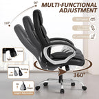 Homall Office Chair High Back Computer Desk Chair, Pu Leather Adjustable Height Modern Executive Swivel Task Chair With Padded Armrests And Lumbar Support (Black)