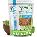 Nature Jim'S Sprouts - Organic Alfalfa Sprouting Seeds – Non-Gmo - 16 Oz | Premium Microgreen Seeds - Fast-Growing Plants - Ideal Sprouting Seeds For Fresh & Nutritious Indoor/Outdoor Home Gardening