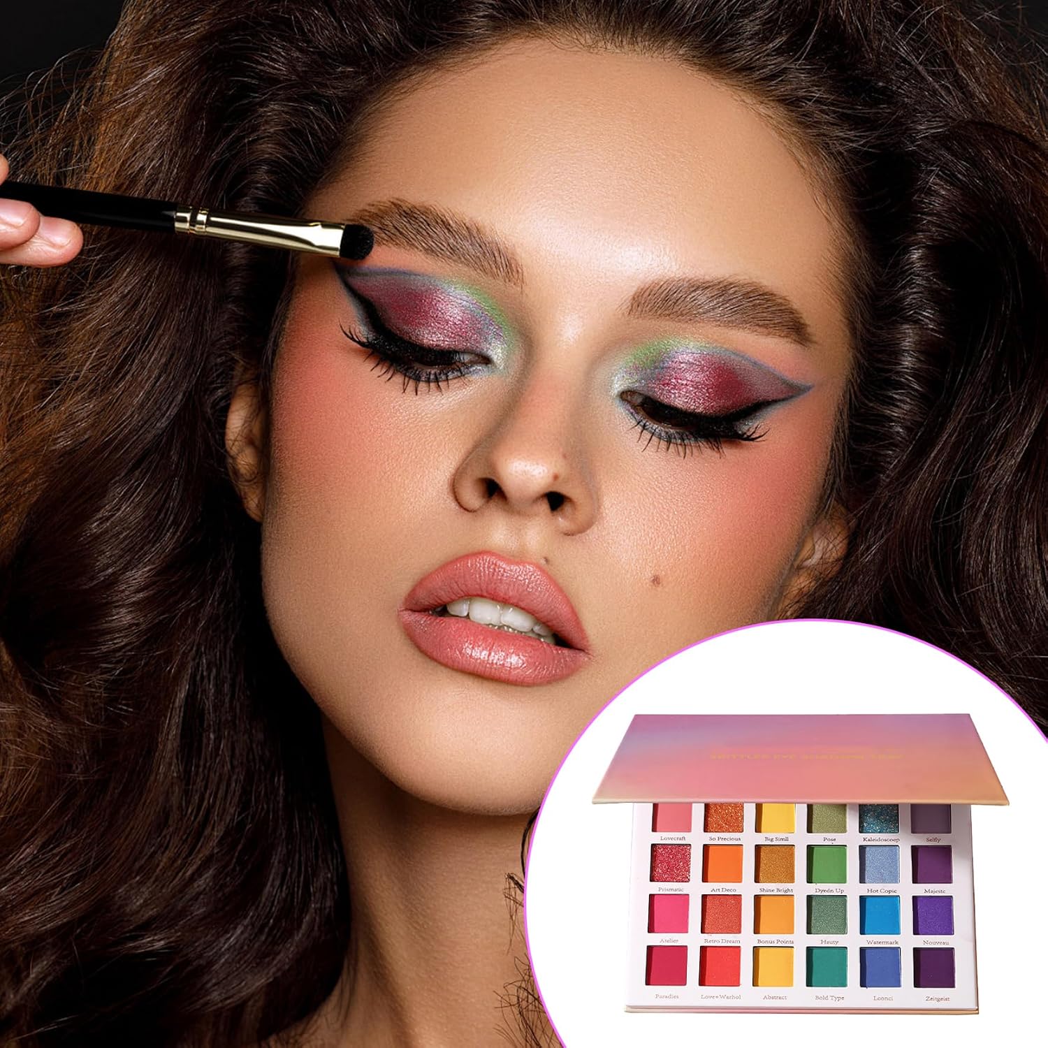 Glitter Eyeshadow Palette, 30 Color Waterproof Rainbow Palette, Highly Pigmented Mattes And Shimmer