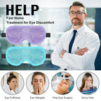 Beevines Gel Eye Mask, 2 Pack Cooling Ice Masks For Puffy Eyes For Men & Women, Cold & Warm Compress For Post Surgery, Puffiness, Allergies, Sinuses & Migraines Treatment(Blue & Purple)
