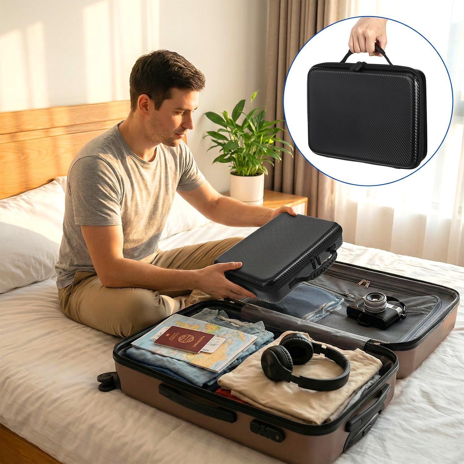 Hard Travel Case For Hair Clippers Barber Accessories Bag Hair Cutting Barber Supplies Organizer Bag Trimmer Organizer Storage Clipper Case Hairs Tool Bags For Men Grooming Kits