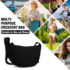 Nylon Crescent Crossbody Bag For Women Purses Trendy Men,Small Travel Sling Bag Hobo