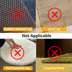 Daisyhome 12 PCS Rug Tape, Rug Pad Gripper for Hardwood Floors, Double Sided Adhesive Carpet Tape, Reusable Anti Slip Rug Grips for Area Rugs to Keep Rugs in Place