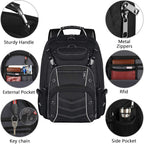 Extra Large Laptop Backpack, 22" X 17" X 10", 60L Capacity, Multi-Compartment Protection, Fits 15.6-19" Laptops, Tsa Approved, Rfid Anti-Theft, Sport Travel Backpack