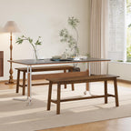 Hoobro 39.3'' Bamboo Dining Bench, Farmhouse Kitchen Table Bench, Kitchen & Living Room Furniture, Easy To Assemble, Sturdy And Stable, Mocha Ma03Cd01G2