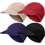 4 Pcs Soft Chemo Cancer Hats For Women Breathable Bamboo Baseball Cap Slouch Viscose Hat For Hair Loss Cancer Headwear