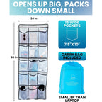 Magnetic Cruise Organizer | 15 Large Durable Pockets, Shoe Over The Door Organizer For Cruise, 3-Strong Anti-Scratch Magnets, Cruise Essentials 2026