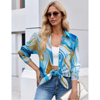 Button Down Shirt for Women Long Sleeve Blouses Floral Printed Tops Business Casual Work Outfits S-XXL