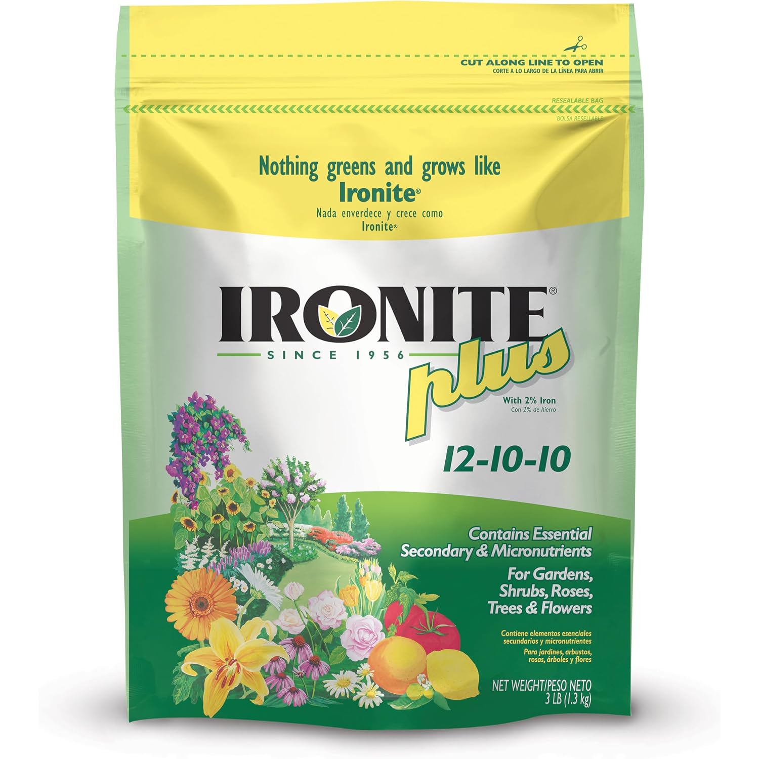 Ironite Plus Shrubs, Trees Plant Food Bag Granular 12-10-10 3Lb