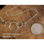 EFYTAL 50th Birthday Gifts for Her, Classy Sterling Silver 5 Circle Necklace, Clever 1975 50th Birthday Gifts for Women, 50 and fabulous