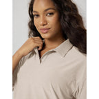 Women's Performance Short Sleeve Polo Shirts - Ultra Soft odSTRATUM Tech Tee UPF 50+ Relaxed Crop Top