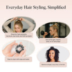 Kitsch Spiral Hair Ties For Women – Coiled Plastic Hair Ties No Damage, Ponytail Holders For Thick And Thin Hair – Creaseless And Dent-Free, Phone Cord Style - Brunette, 8 Pcs