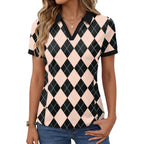 Womens Polo Shirt Golf Shirts Women Collared Shirts Short Sleeve Tee V Neck Tops