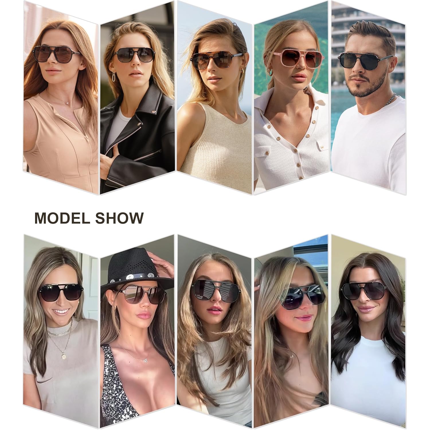 SOJOS Retro Trendy Aviator Polarized Sunglasses Men Women Vintage 70s Square Stylish Frame Sun Glasses SJ2283