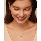 PAVOI 14K Gold Plated Pendant Necklace for Women | Two Distinct Rondelle Pendants with Cubic Zirconia | Sliding Chain Pendant | Trendy Fashion Jewelry