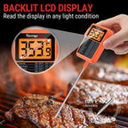 Temppro Tp510 Waterproof Digital Candy Thermometer With Pot Clip, 10" Long Probe Instant Read Food Cooking Meat Thermometer For Grilling Bbq Deep Fry Oil Fathers Day Gift (Previously Thermopro)