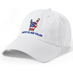 United States 250th Anniversary Celebration Hat, Low Profile Patriotic Cap Adjustable Baseball Cap for Men Women White