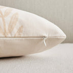 100% Cotton Farmhouse Leaves Throw Pillow Covers Set Of 2, 18X18 Inch Mixed Beige Pastoral Decorative Print Cushion Covers For Sofa Bed Living Room Home Decor