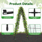 Cucumber Trellis - 49.4"*49.4" Metal Garden Trellis For Climbing Plants, Garden Trellis With Plastic-Coated Steel Pipe, A Frame Trellis For Cucumbers, Peas, Morning Glories(Black)