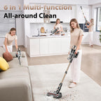 Tikom V850 Cordless Vacuum Cleaner For Home, 50000Pa/550W 70Mins Stick Vacuum With Led Touch Screen, 1.8L Dust Cup, Charging Wall Dock, Anti-Tangle, Lightweight Vacuum For Pet Hair, Hard Floor, Carpet