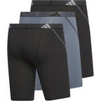 Adidas Men'S Performance Mesh Long Boxer Briefs (3-Pack) Breathable Workout Underwear