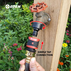 Eden 95210 Premium Garden Hose Quick Connect Set | 5-Piece Snap & Lock Fittings With Water Stop & Secure Twist-Lock Design