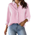 Cunlin Women'S Striped Button Down Shirt - Wrinkle Resistant Regular Fit Blouse, Business Casual Cotton Blend Work Tops