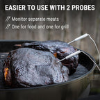 Temppro Wireless Meat Thermometer Digital For Grilling And Smoking, 2 Probes Bluetooth Meat Thermometer For Cooking, Rechargeable Smoker Accessories For Bbq Oven (Previously Thermopro)