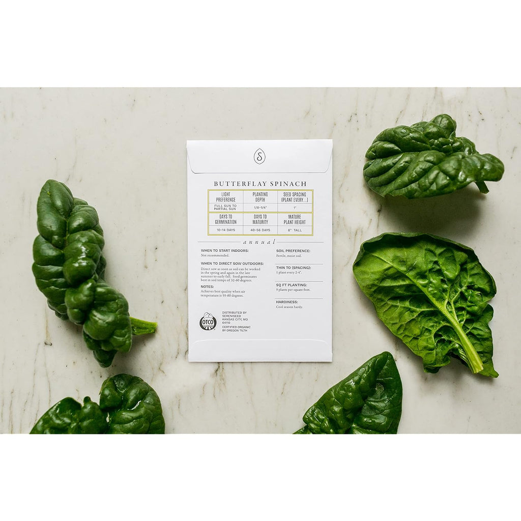 Sereniseed Certified Organic Leafy Greens Lettuce Seeds Collection (10-Pack) – 100% Non Gmo, Open Pollinated – Grow Guide