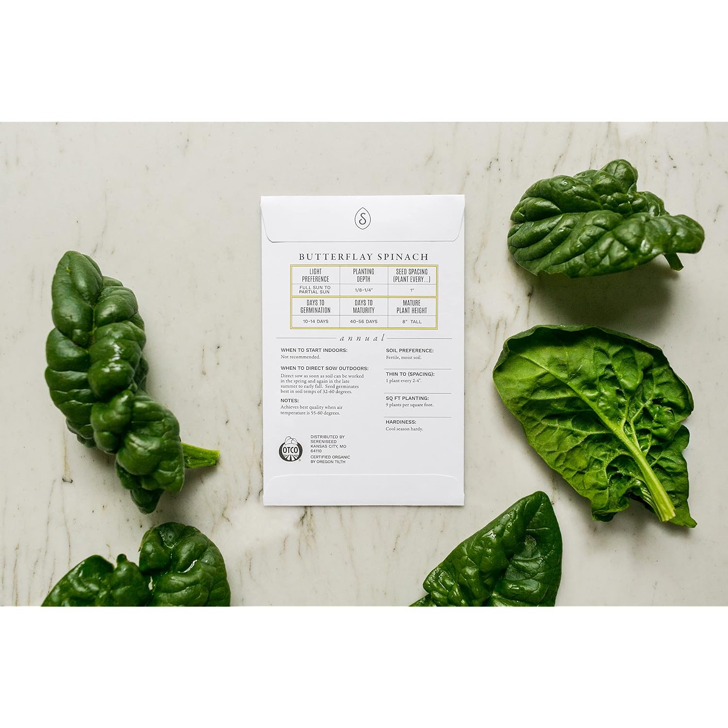 Sereniseed Certified Organic Leafy Greens Lettuce Seeds Collection (10-Pack) – 100% Non Gmo, Open Pollinated – Grow Guide