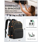 Hotor Travel Backpack Women Flight Approved Carry On Bag | 15.6Inch Laptop Computer Bag Flight Approved Personal Item Travel Bag For Work, Business, College