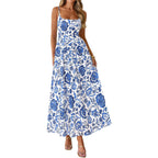 Prettygarden Womens 2026 Spring Boho Maxi Dress Eyelet Floral Long Flowy Sundresses Summer Beach Vacation Clothes