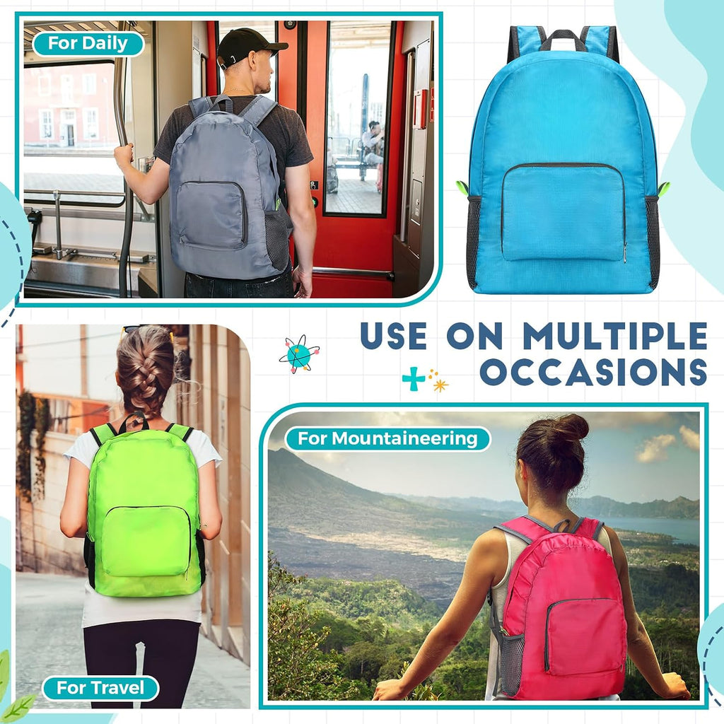 Jexine 10 Pcs Backpacks In Bulk 16.5 Inches Back Pack Basic Backpack For Adult Lightweight Outdoor Travel Book Bags(Multicolor)