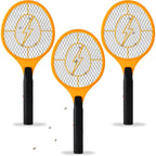 Jazb Electric Fly Swatter, Pack Of 3 Bug Zapper, Fly Zapper, Handheld Powerful 3000V Zapper Racket For Indoor, Mosquito & Flies - Racket Catcher With 3-Layer Safety Mesh