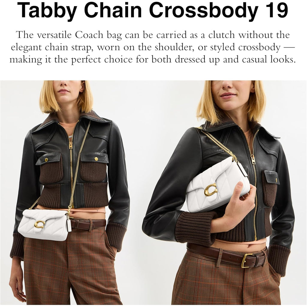 COACH Tabby Chain Crossbody Bag 19 With Quilting