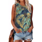 Sampeel Womens Tank Tops Eyelet Loose Casual Summer Tops Crew Neck Basic Sleeveless Shirts Trendy 2026