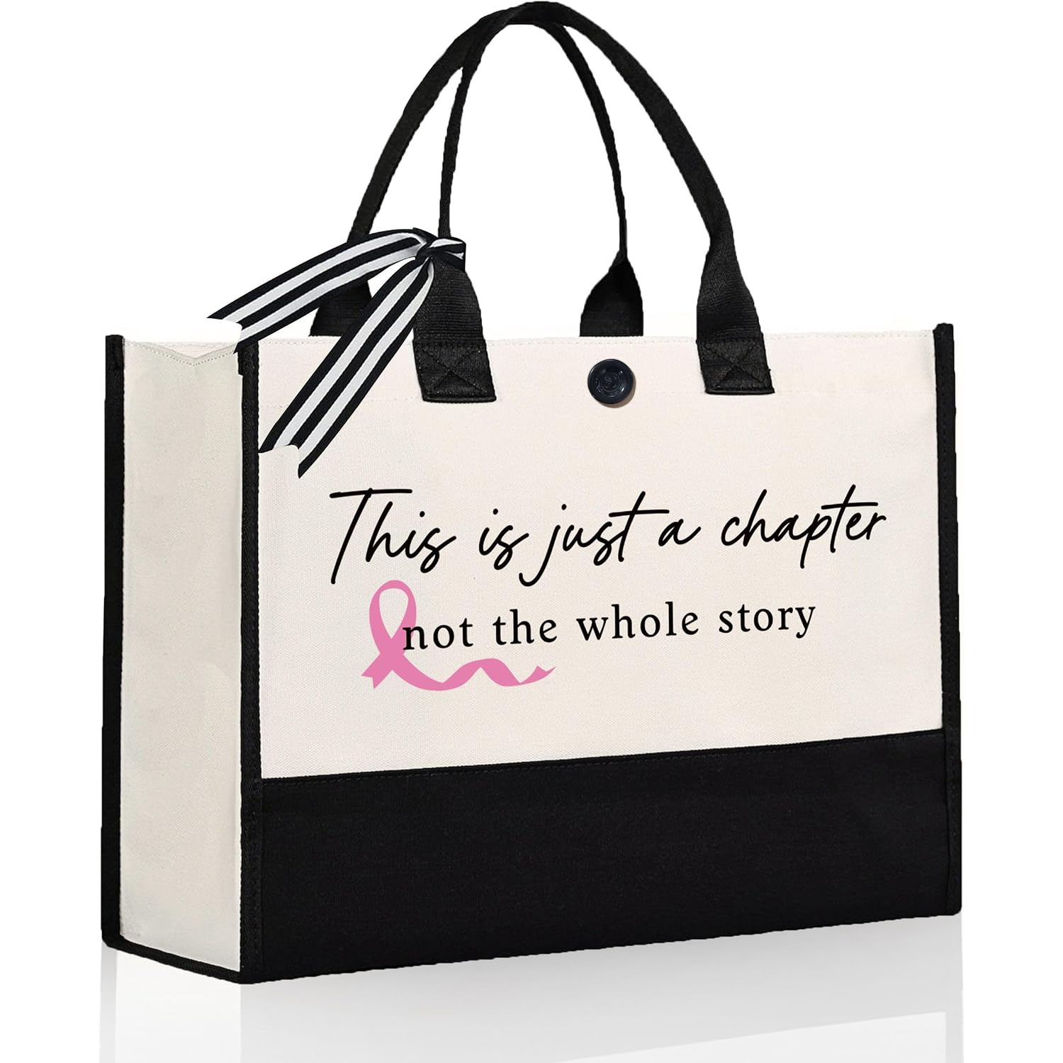 Baubledazz Breast Cancer Gifts For Women, Large Capacity Tote Bag, Breast Cancer Awareness Accessories, Ovarian Cancer Care